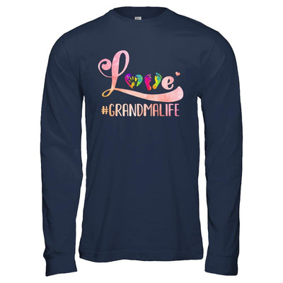 Love Grandmalife Grandma-T-Shirt & Hoodie-Long Sleeve T-Shirt-Navy