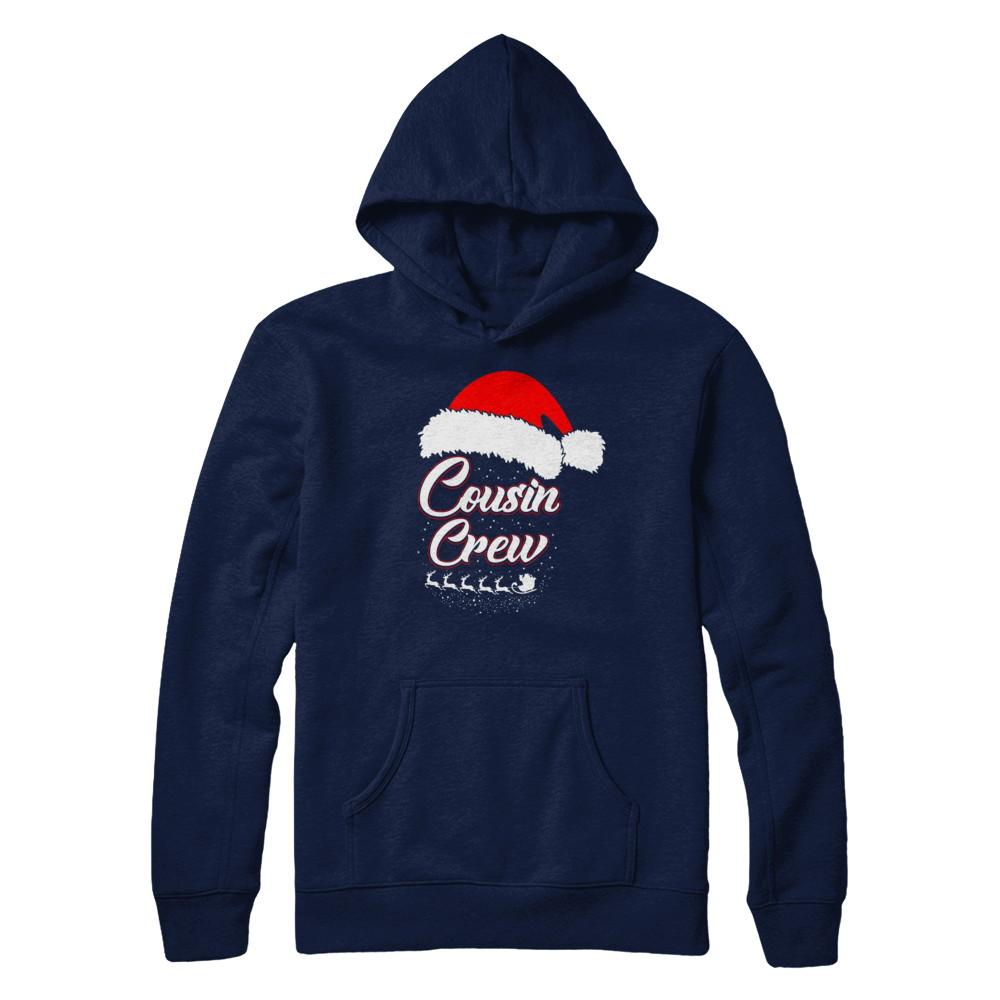 Cousin Crew Matching Family Funny Christmas-T-Shirt & Hoodie-Pullover Hoodie-Navy