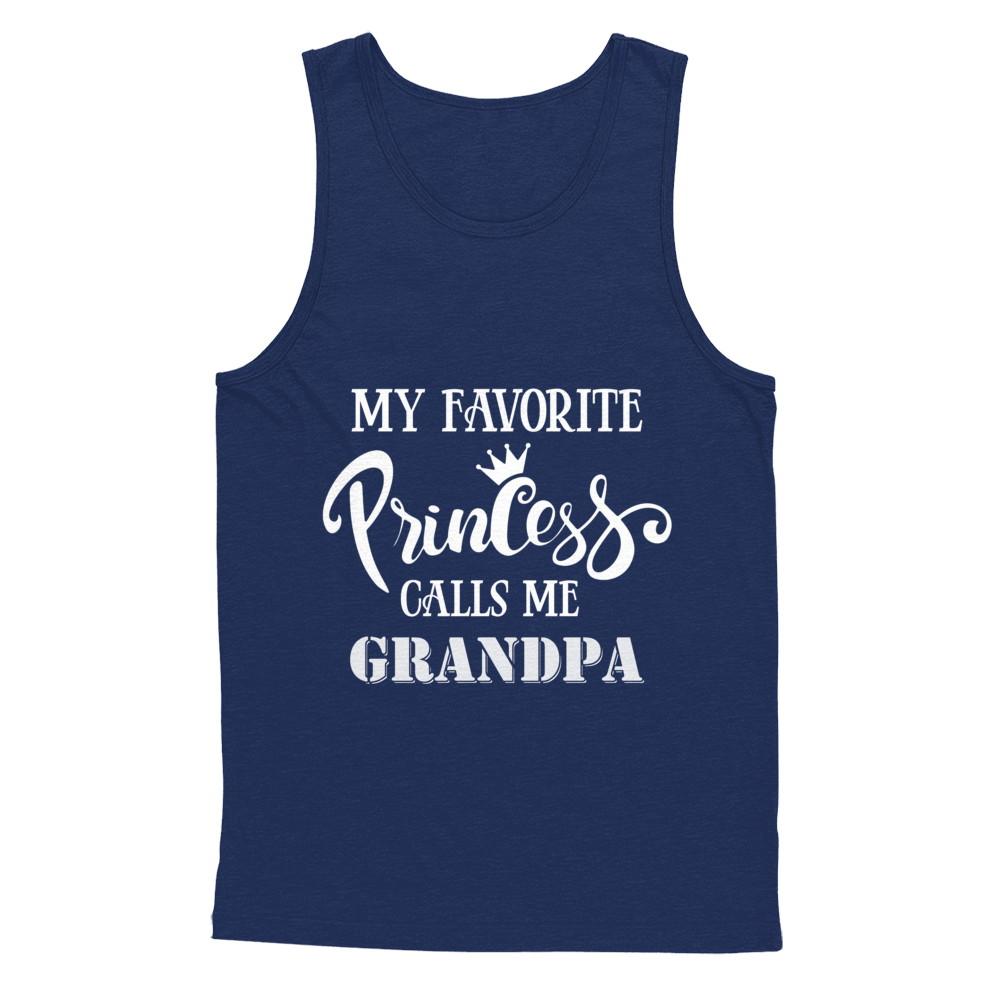 My Favorite Princess Calls Me Grandpa-T-Shirt & Hoodie-Unisex Tank-Navy