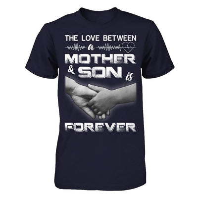 The Love Between A Mother And Son Is Forever-T-Shirt & Hoodie-Premium T-Shirt-Midnight Navy