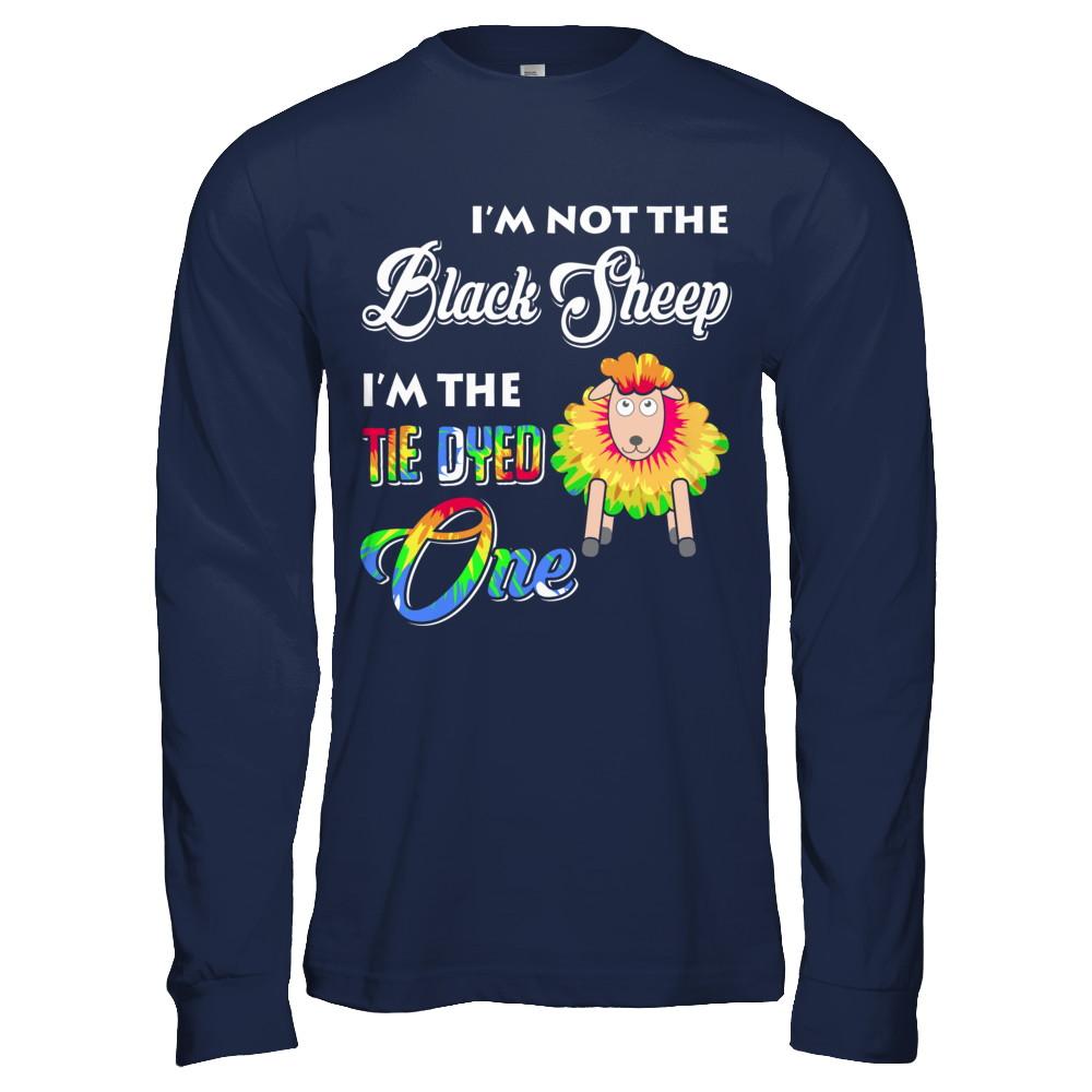 I'm Not The Black Sheep I'm The Tie Dyed One-T-Shirt & Hoodie-Long Sleeve T-Shirt-Navy