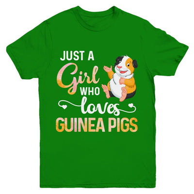 Just A Woman Who Loves Guinea Pigs Youth-Youth Shirt-Youth T-Shirt-Irish Green