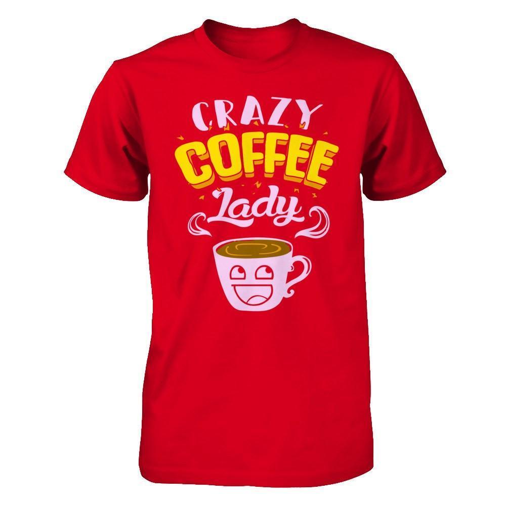 Crazy Coffee Lady-T-Shirt & Hoodie-Premium T-Shirt-Red