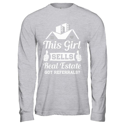 This Girl Sells Real Estate-T-Shirt & Hoodie-Long Sleeve T-Shirt-Sport Grey