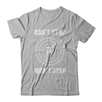 Pi Can't Stop Won't Stop Pi Day 3.14 Funny Math-T-Shirt & Hoodie-Premium T-Shirt-Heather Gray