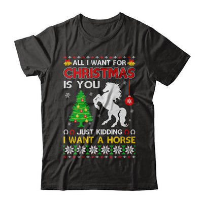 All I Want For Christmas Is You I Want A Horse Sweater-T-Shirt & Sweatshirt-Premium T-Shirt-Black