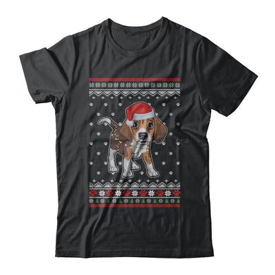 Beagle Christmas Ugly Sweater Lights Dog Xmas Gift-T-Shirt & Sweatshirt-Classic T-Shirt-Black