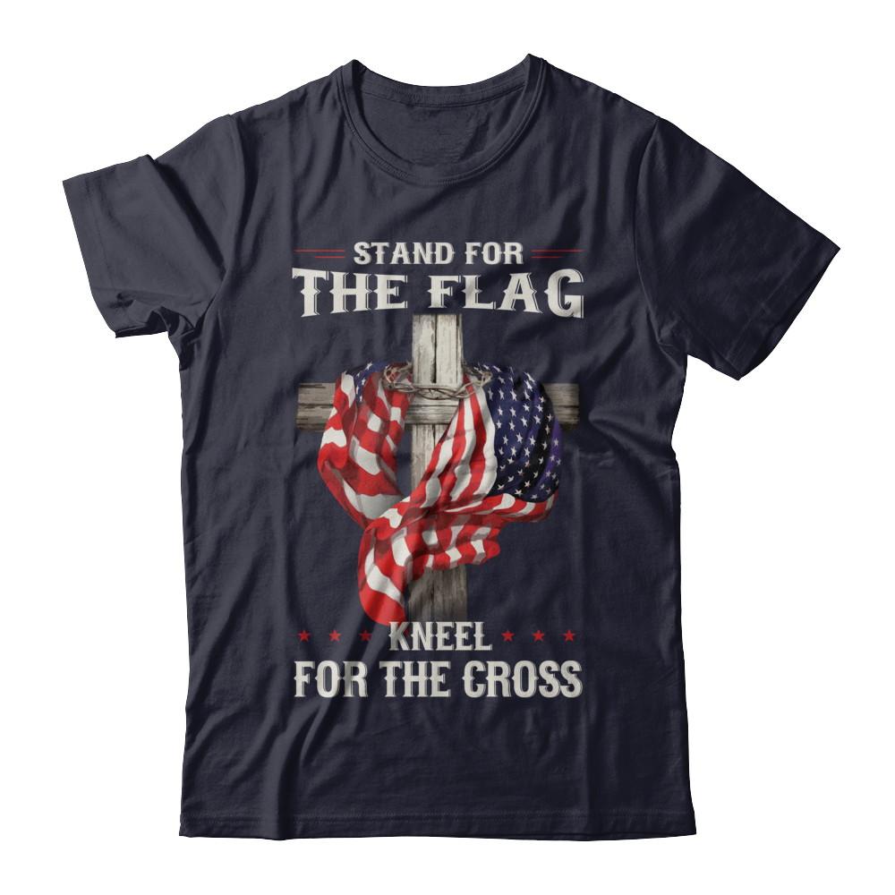 Stand For The Flag Kneel For The Cross-T-Shirt & Hoodie-Premium T-Shirt-Midnight Navy
