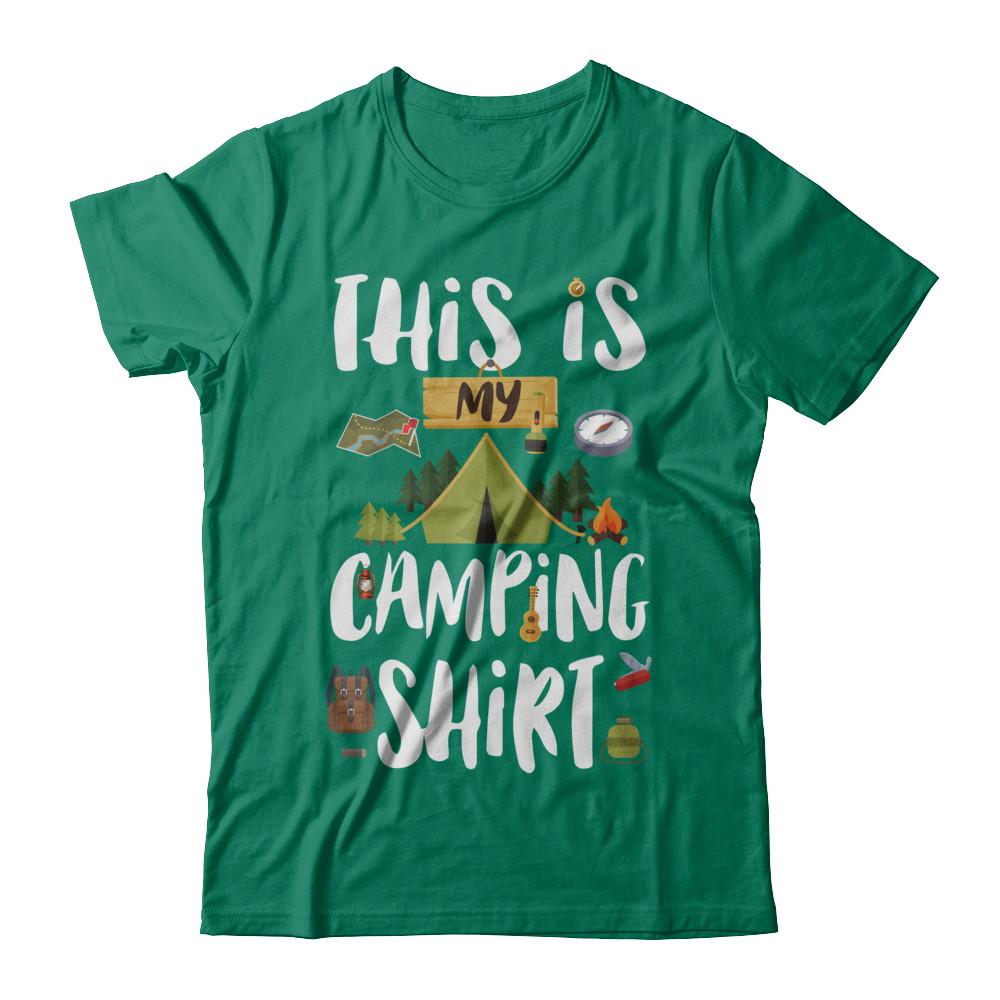 Funny This Is My Camping-T-Shirt & Hoodie-Classic T-Shirt-Kelly Green