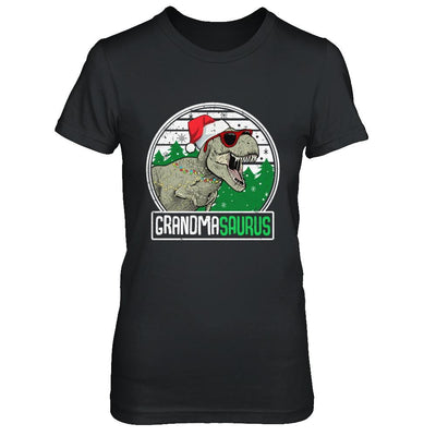 Grandmasaurus Grandma Dinosaur T-Rex Family Christmas-T-Shirt & Sweatshirt-Women's T-Shirt-Black