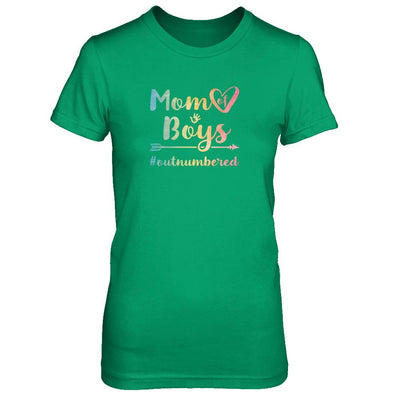 Mom Of Boys Outnumbered-T-Shirt & Tank Top-Women's T-Shirt-Irish Green