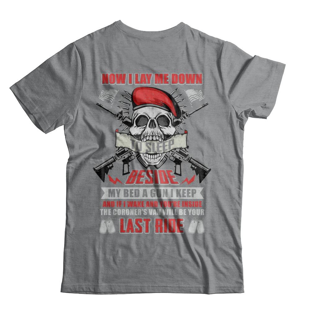 Now I Lay Me Down To Sleep Beside My Bed A Gun I Keep-T-Shirt & Hoodie-Classic T-Shirt-Sport Grey