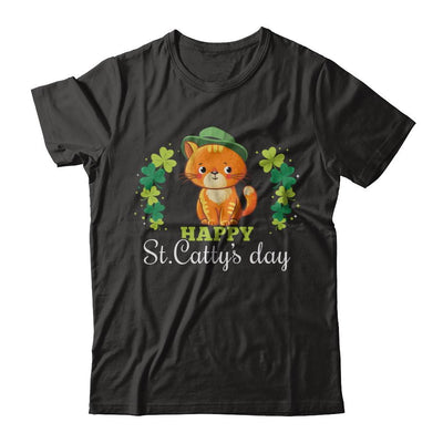 Happy St Catty's St. Patrick's Day Lucky Cat Gift-T-Shirt & Hoodie-Premium T-Shirt-Black