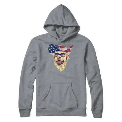 Funny Patriot Labrador Dog 4Th Of July American Flag-T-Shirt & Hoodie-Pullover Hoodie-Light Steel