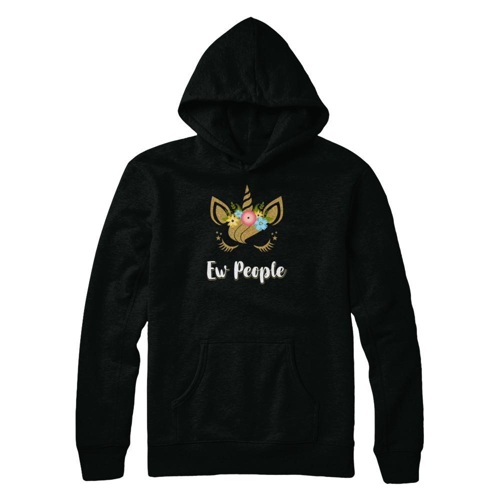 Ew People Unicorn-T-Shirt & Tank Top-Pullover Hoodie-Black