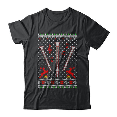 Santa Clarinet Ugly Christmas Sweater Gifts-T-Shirt & Sweatshirt-Classic T-Shirt-Black