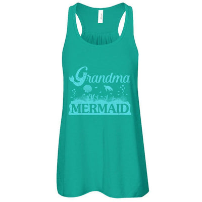 Grandma Mermaid-T-Shirt & Tank Top-Women's Flowy Racerback Tank-Kelly