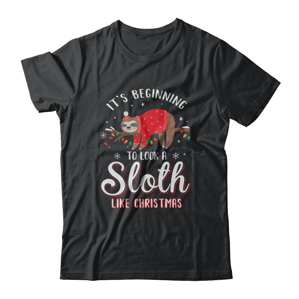 It's Beginning To Look A Sloth Like Christmas Gifts-T-Shirt & Sweatshirt-Classic T-Shirt-Black