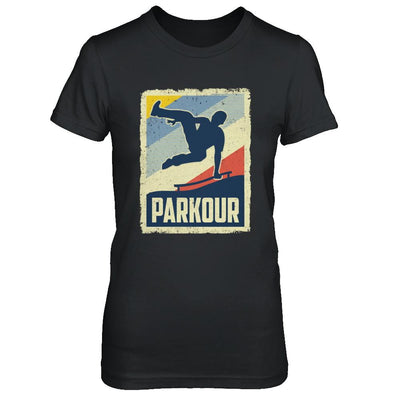 Vintage Parkour Distressed Style-T-Shirt & Hoodie-Women's T-Shirt-Black