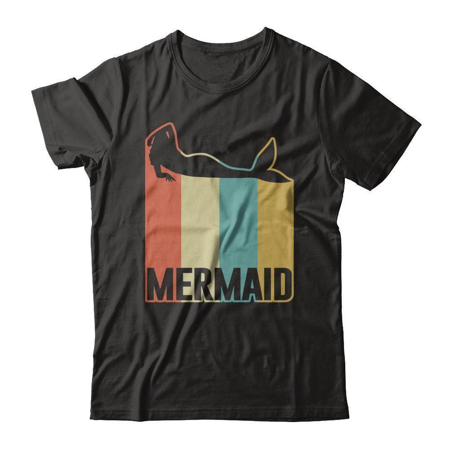 Classic Vintage Retro Style Mermaid-T-Shirt & Hoodie-Premium T-Shirt-Black