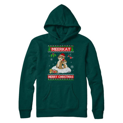Meerkat Xmas Pajama Ugly Christmas Sweater-T-Shirt & Sweatshirt-Pullover Hoodie-Deep Forest