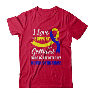 Down Syndrome Awareness Support Yellow Blue Girlfriend Boyfriend-T-Shirt & Hoodie-Classic T-Shirt-Red
