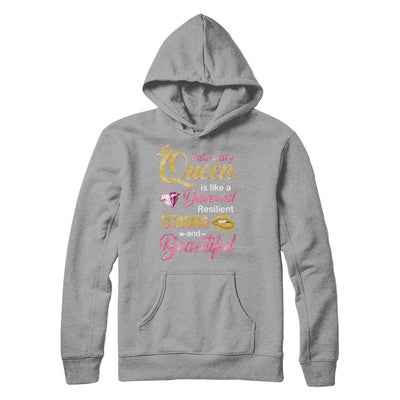 February Girls Queen Is Diamond Strong Beautiful-T-Shirt & Hoodie-Pullover Hoodie-Light Steel