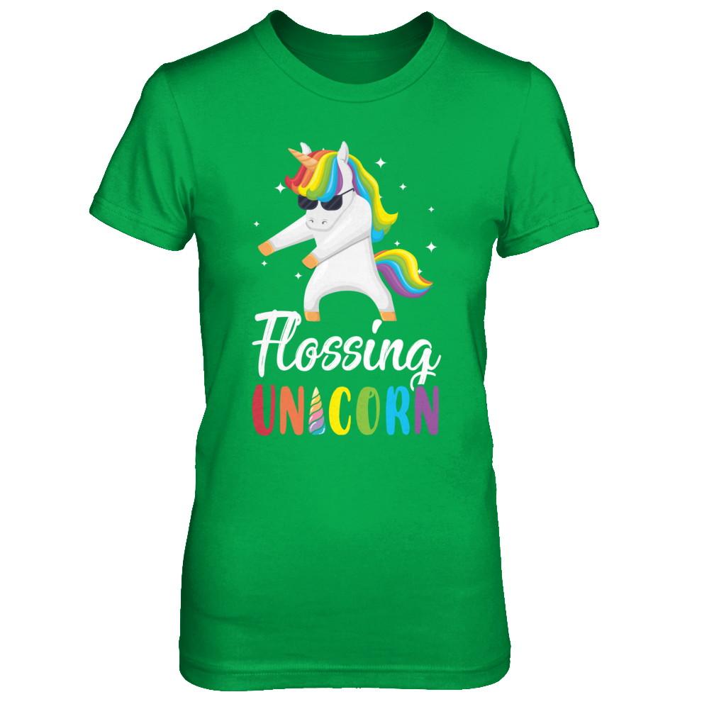 Floss Dance Flossing Unicorn-T-Shirt & Hoodie-Women's T-Shirt-Irish Green