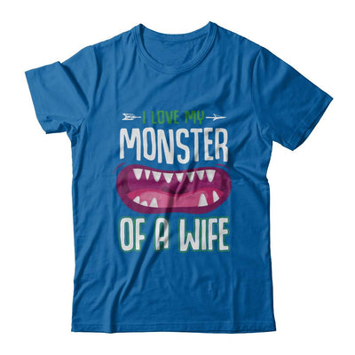 Monster Of A Wife Funny Couples Halloween-T-Shirt & Hoodie-Classic T-Shirt-Royal