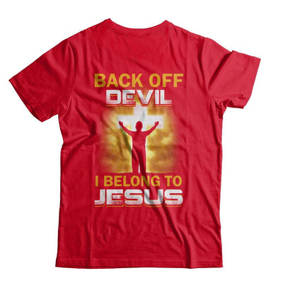 Back Off Devil I Belong To Jesus Christian-T-Shirt & Hoodie-Premium T-Shirt-Red