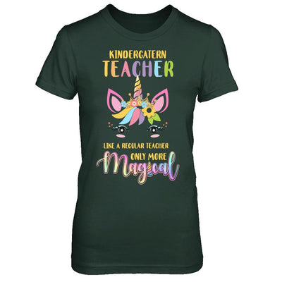 Kindergarten Teacher Cute Magical Unicorn Gift-T-Shirt & Hoodie-Women's T-Shirt-Forest Green