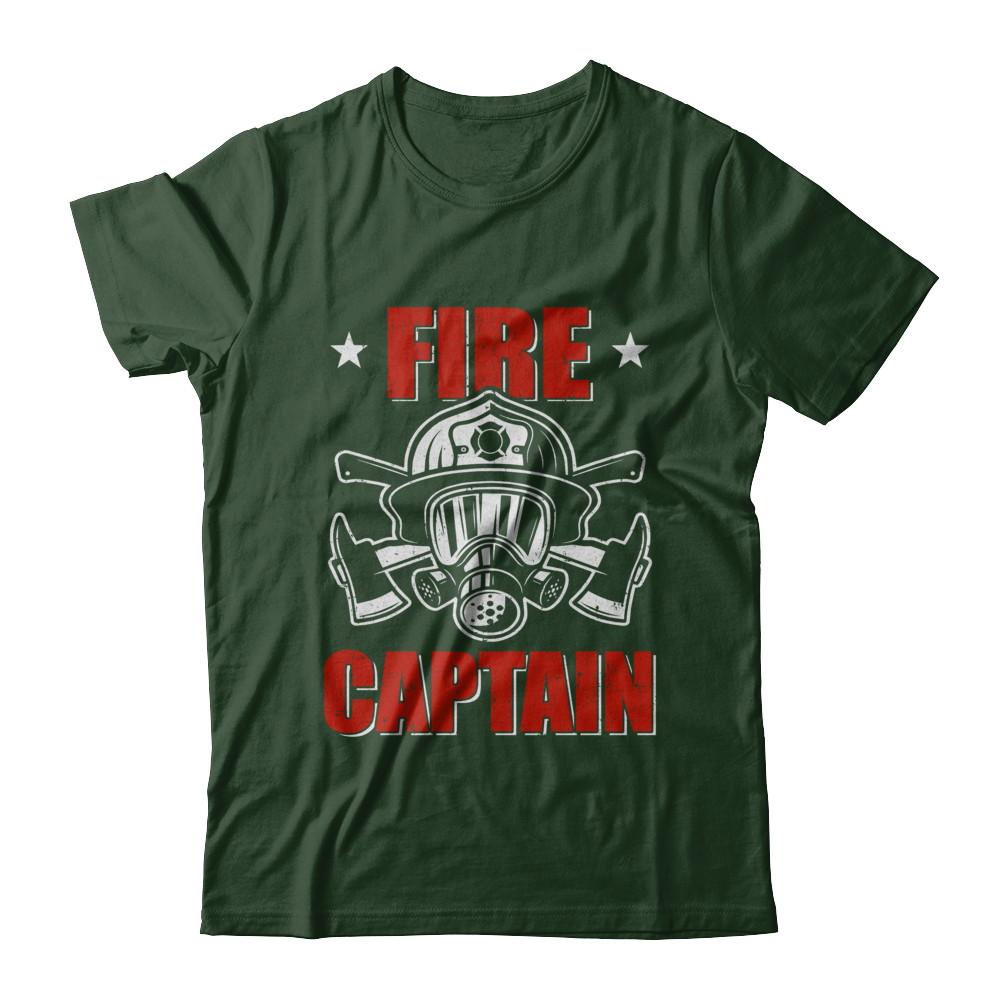 Fire Captain Fireman Dad Firefighter Gift-T-Shirt & Hoodie-Classic T-Shirt-Forest Green