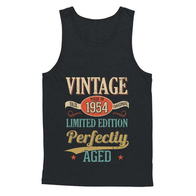Vintage Premium Made In 1954 65Th Birthday Gift-T-Shirt & Hoodie-Unisex Tank-Black