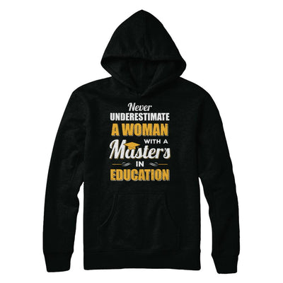Woman With A Masters In Education Degree Graduation Gift-T-Shirt & Hoodie-Pullover Hoodie-Black