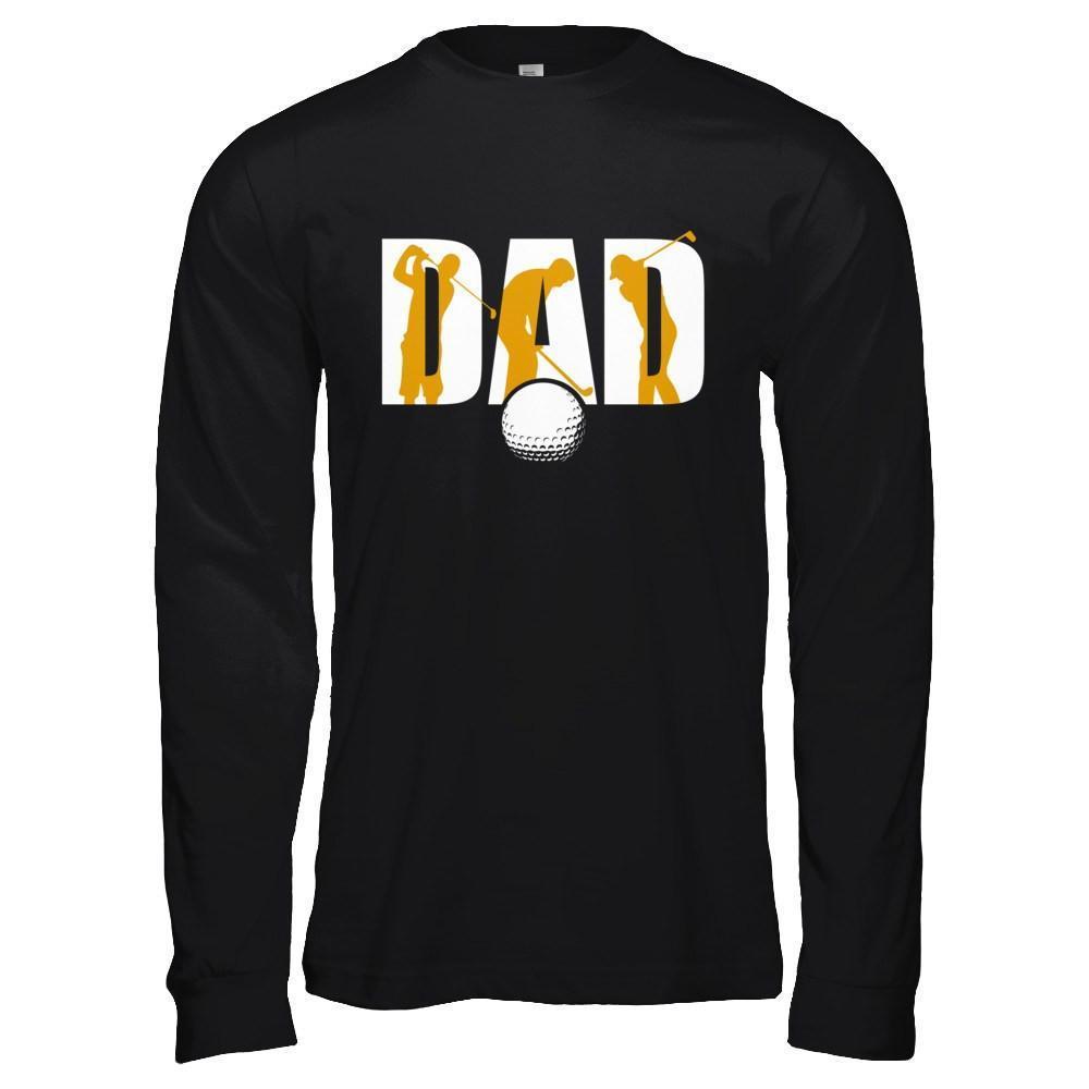 Golf Dad Father's Day-T-Shirt & Hoodie-Long Sleeve T-Shirt-Black