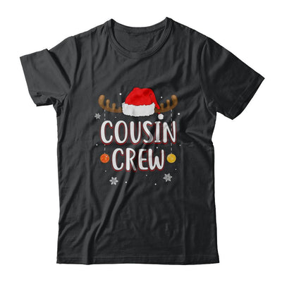 Cousin Crew Reindeer Matching Family Christmas-T-Shirt & Hoodie-Classic T-Shirt-Black