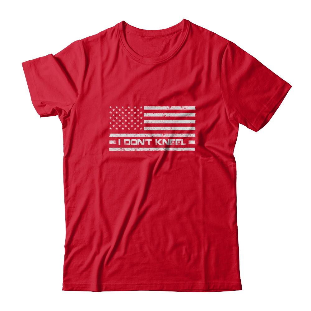 I Don't Kneel Us Flag-T-Shirt & Tank Top-Premium T-Shirt-Red