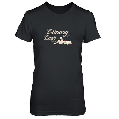 Library Lady Read Book Lover-T-Shirt & Tank Top-Women's T-Shirt-Black