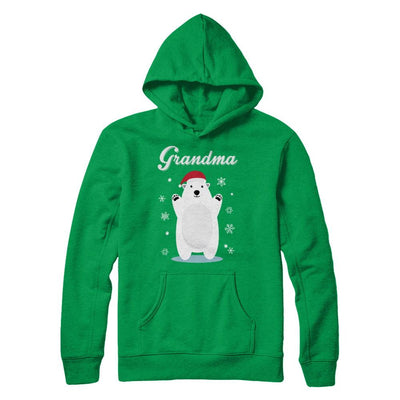 Grandma Bear Christmas Santa Pajamas-T-Shirt & Sweatshirt-Pullover Hoodie-Irish Green