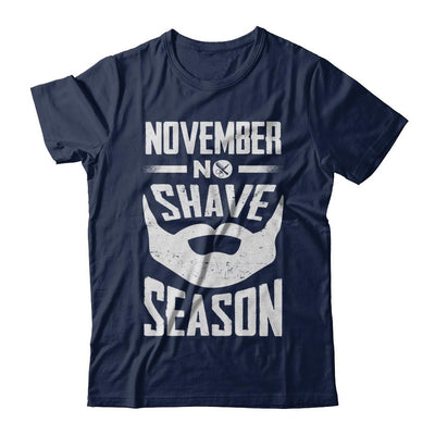 November No Shave Season Vintage Beard-T-Shirt & Hoodie-Classic T-Shirt-Navy