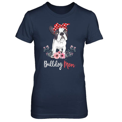Bulldog Mom Gift For Women Dog Lover-T-Shirt & Hoodie-Women's T-Shirt-Navy