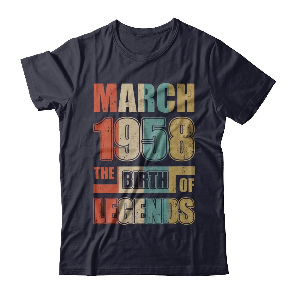 Vintage Retro March 1958 Birth Of Legends 63th Birthday-T-Shirt & Hoodie-Premium T-Shirt-Midnight Navy