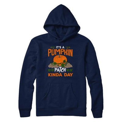 It's A Pumpkin Patch Kinda Day-T-Shirt & Sweatshirt-Pullover Hoodie-Navy