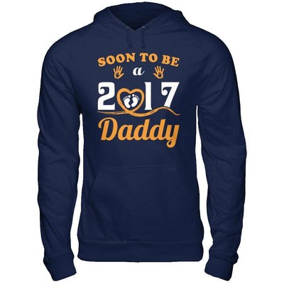 Soon To Be A Daddy Since 2017-T-Shirt & Hoodie-Pullover Hoodie-Navy