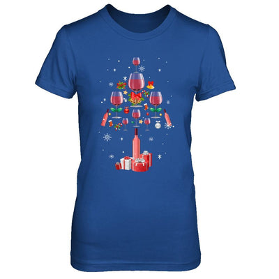 Drink Wine Christmas Tree Wine Xmas Gifts-T-Shirt & Sweatshirt-Women's T-Shirt-Royal