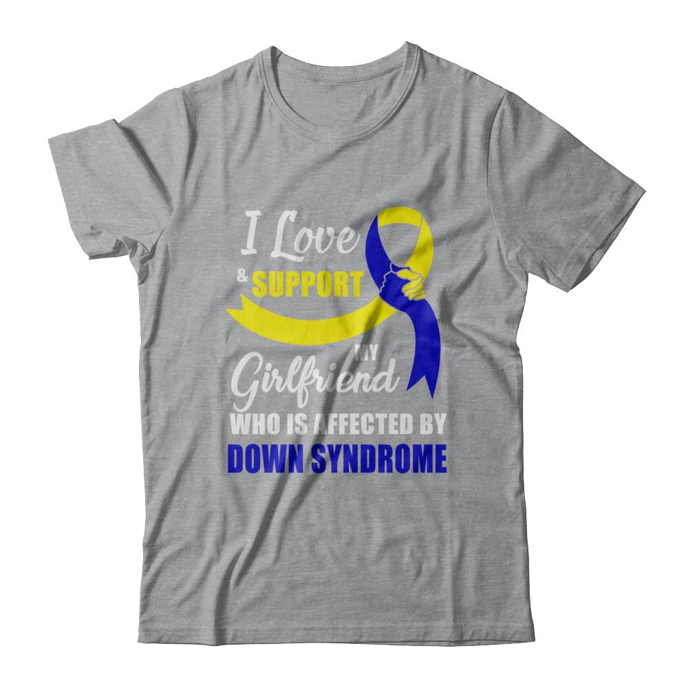 Down Syndrome Awareness Support Yellow Blue Girlfriend Boyfriend-T-Shirt & Hoodie-Classic T-Shirt-Sport Grey