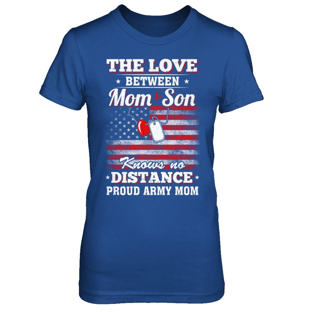The Love Between Mom And Son Proud Army Mom-T-Shirt & Hoodie-Women's T-Shirt-Royal