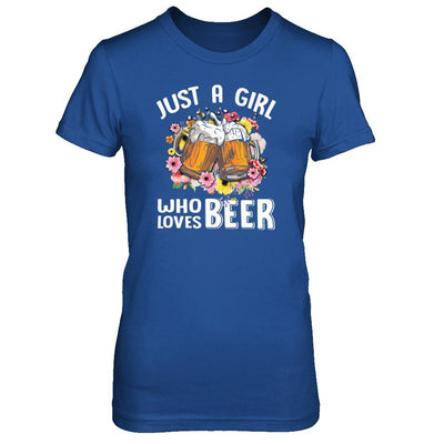 Just A Woman Who Loves Beer-T-Shirt & Tank Top-Women's T-Shirt-Royal