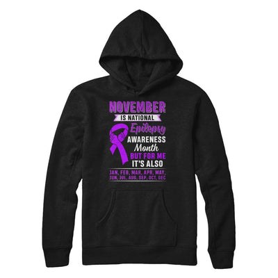 November Is National Epilepsy Awareness Month-T-Shirt & Hoodie-Pullover Hoodie-Black