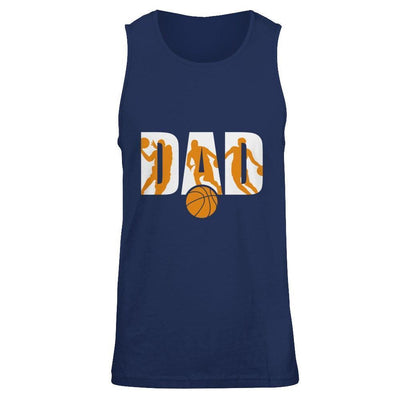 Basketball Dad Father's Day-T-Shirt & Hoodie-Unisex Tank-Navy